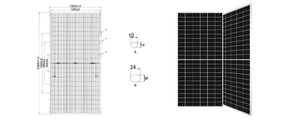 módulo solar de 700w